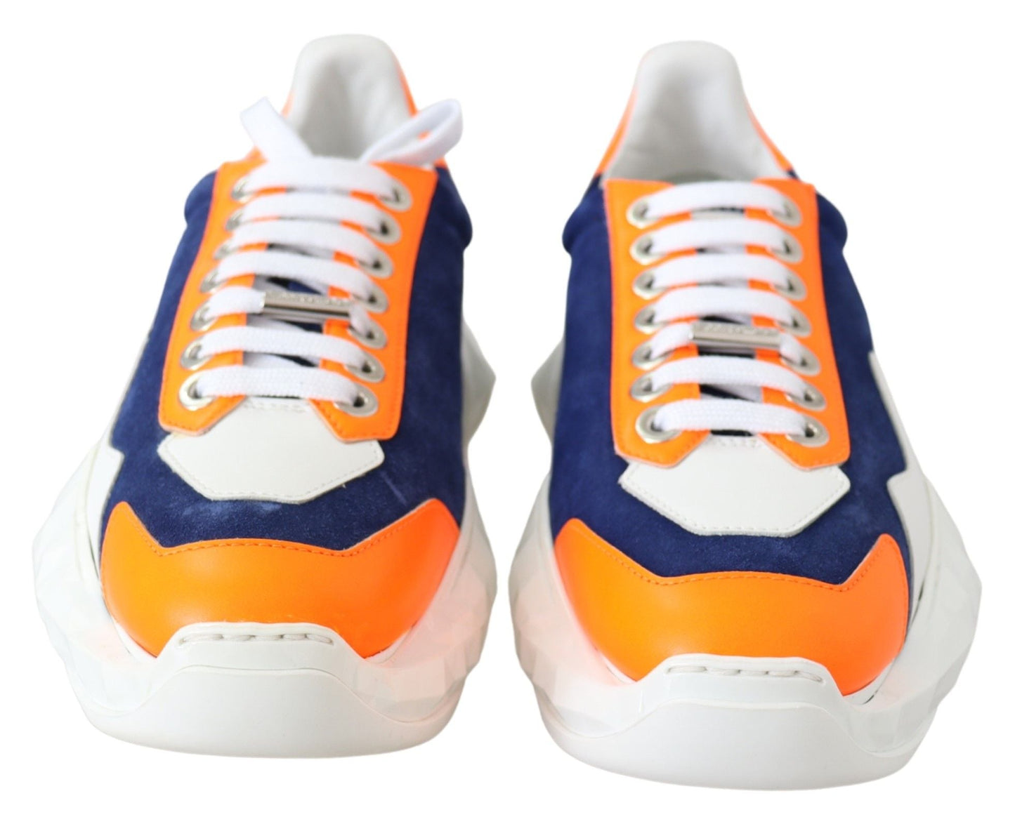 Fashionsarah.com Fashionsarah.com Jimmy Choo Diamond Blue Orange Leather Sneaker