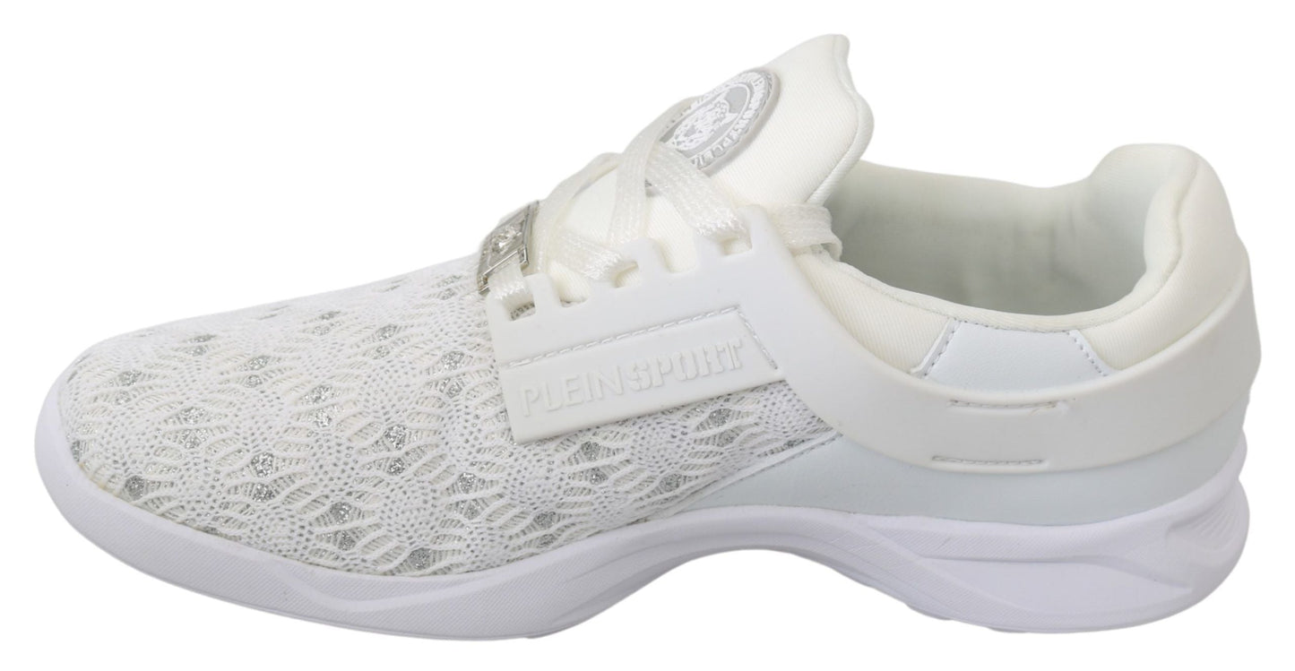 Fashionsarah.com Fashionsarah.com Philipp Plein White Polyester Casual Sneakers Shoes