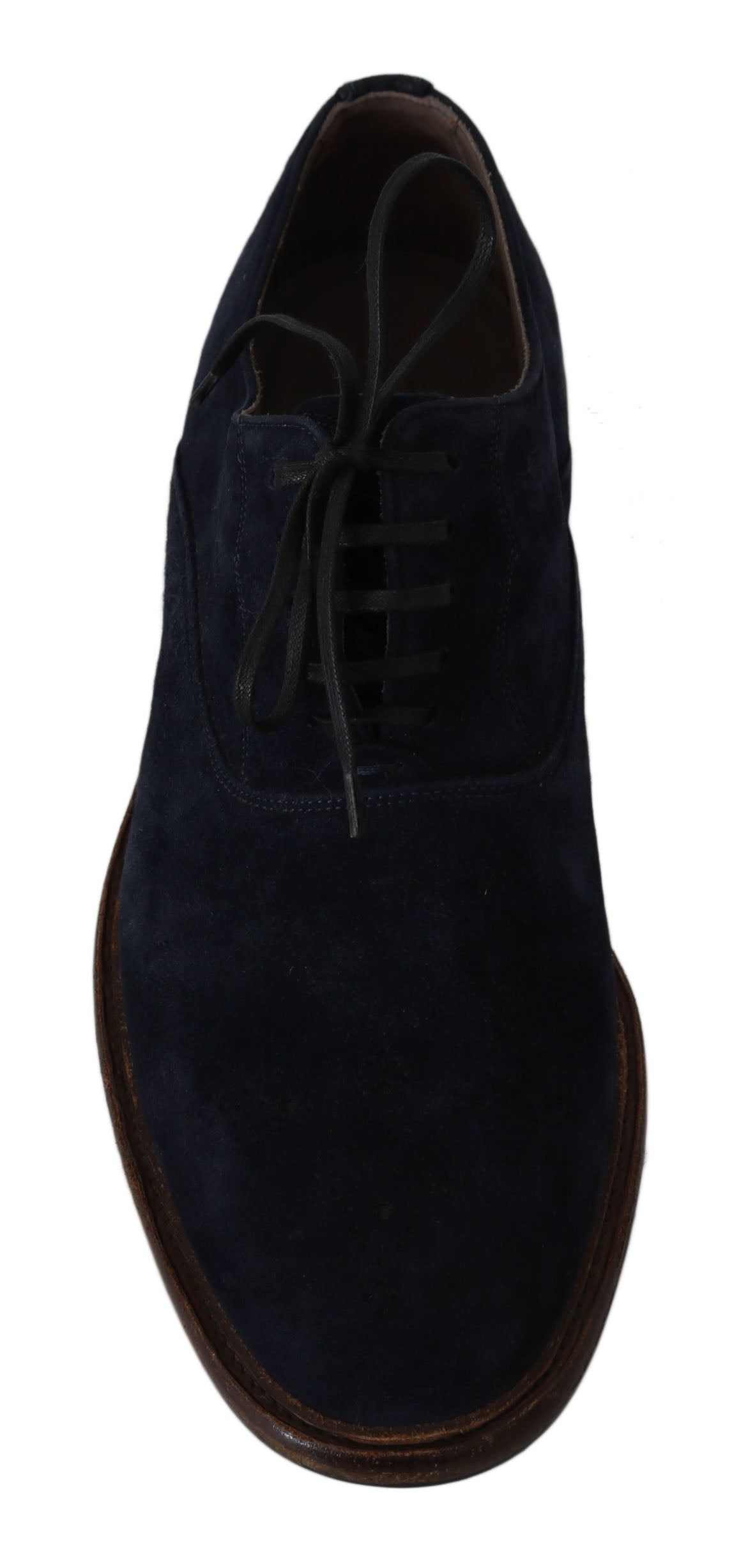 Dolce & Gabbana Blue Leather Marsala Derby Goatskin Shoes | Fashionsarah.com