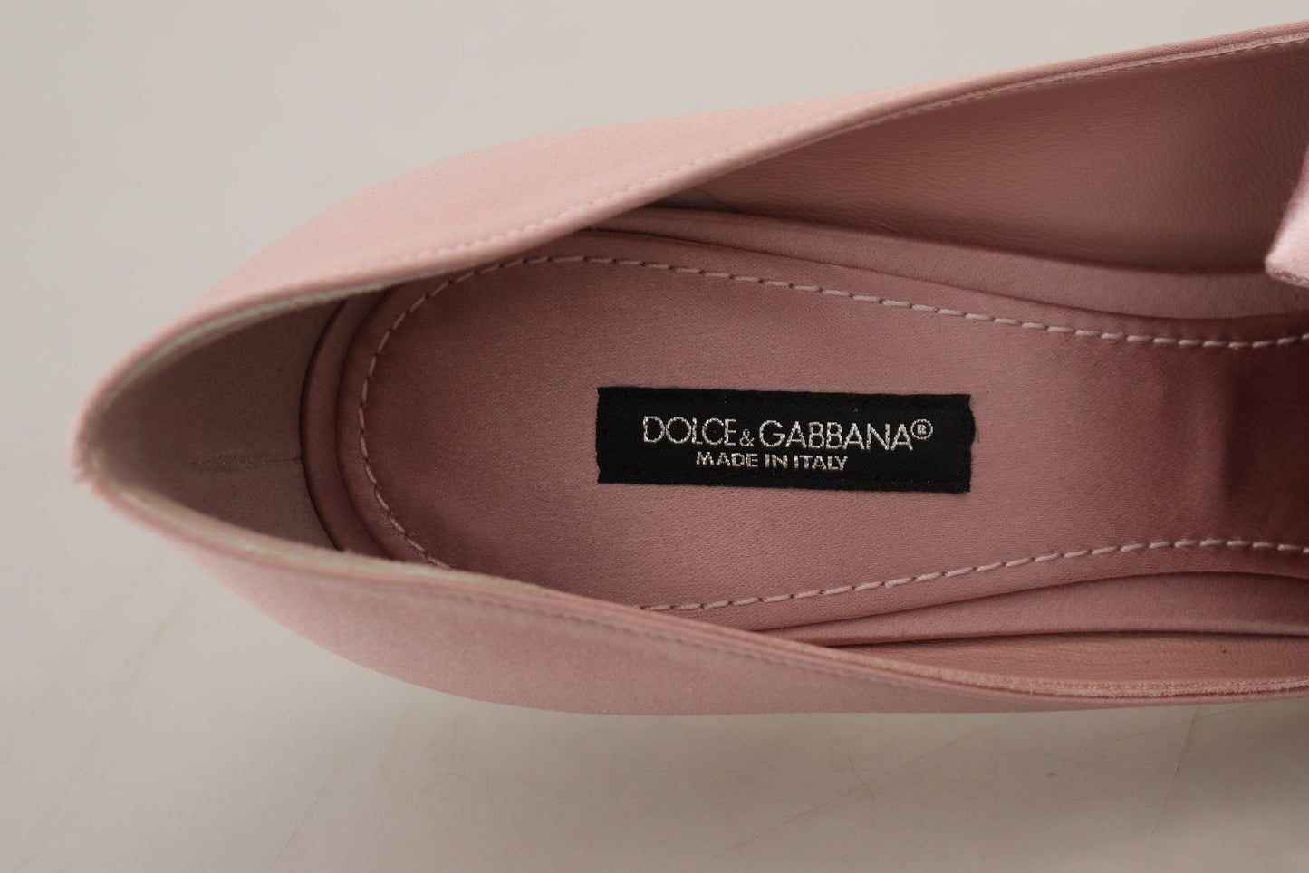 Fashionsarah.com Fashionsarah.com Dolce & Gabbana Pink Silk Clear Crystal Pumps Classic Shoes