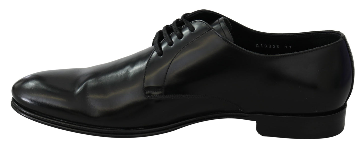Dolce & Gabbana Derby Napoli Black Leather Dress Formal Shoes | Fashionsarah.com