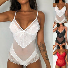 Load image into Gallery viewer, Lace See Through Bodysuit - Fashionsarah.com