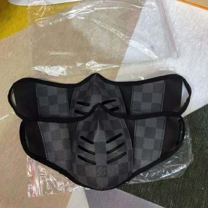 Louis V Brown Filtered Face Mask, Fashion Face Mask – mayrafabuleux