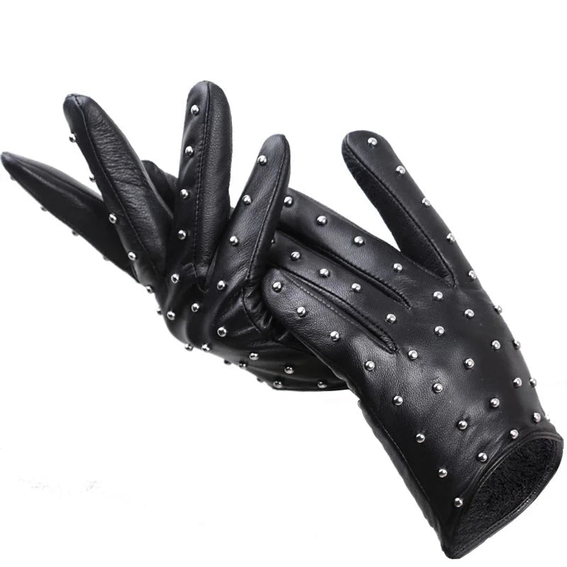 Fashionsarah.com Pleather Studded gloves