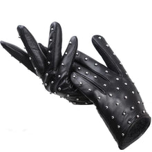 Load image into Gallery viewer, Pleather Studded gloves - Fashionsarah.com