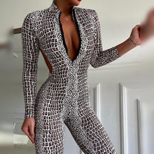 Load image into Gallery viewer, Zipper Fitness Jumpsuit - Fashionsarah.com
