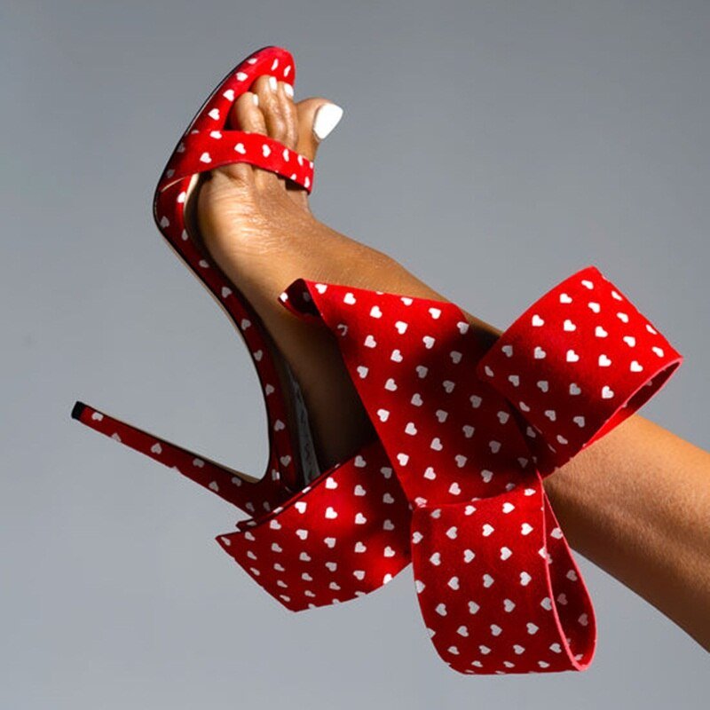 Stylish Polka Dot High Heels | Fashionsarah.com