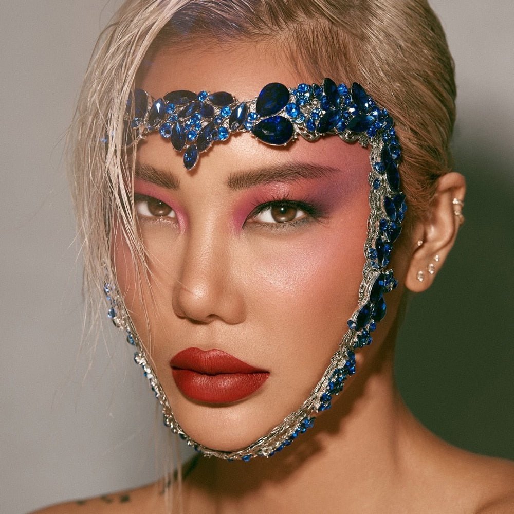 Fashionsarah.com Blue Jewelry Christmas Mask Face
