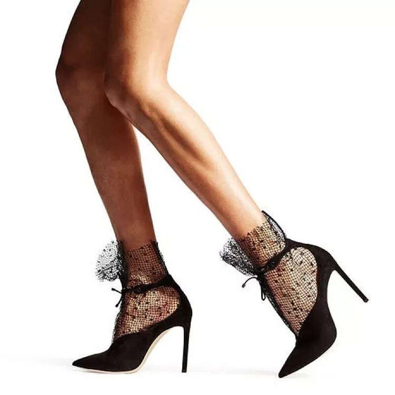 Wrapped Lace Heels | Fashionsarah.com