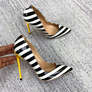 Summer Stripe Heels | Fashionsarah.com
