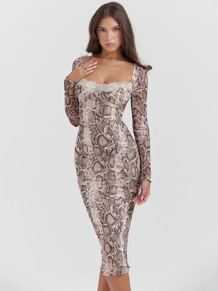 Elegant Lace Midi Dress | Fashionsarah.com