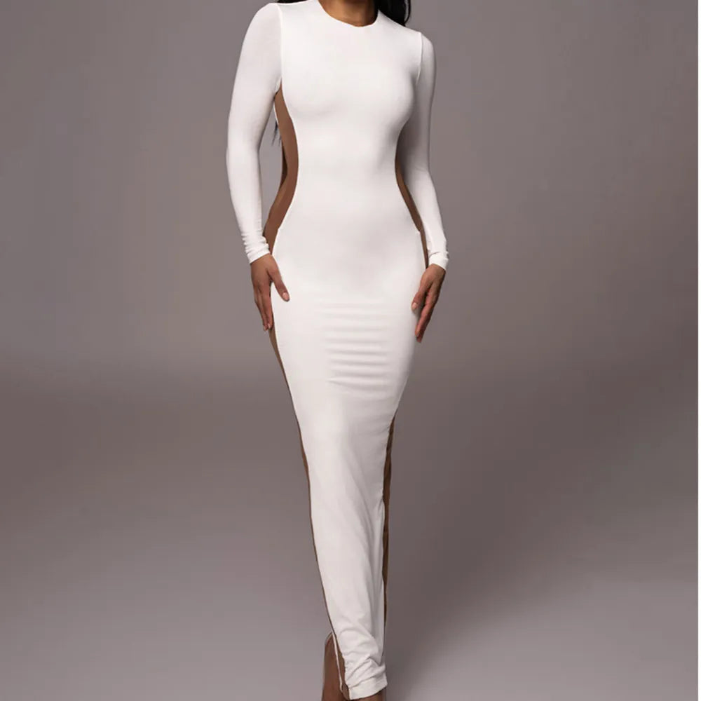 Hollow Out Split Bodycon Dress | Fashionsarah.com