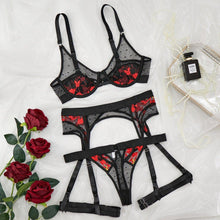 Load image into Gallery viewer, Lingerie Embroidery Bilizna 3pcs Set - Fashionsarah.com