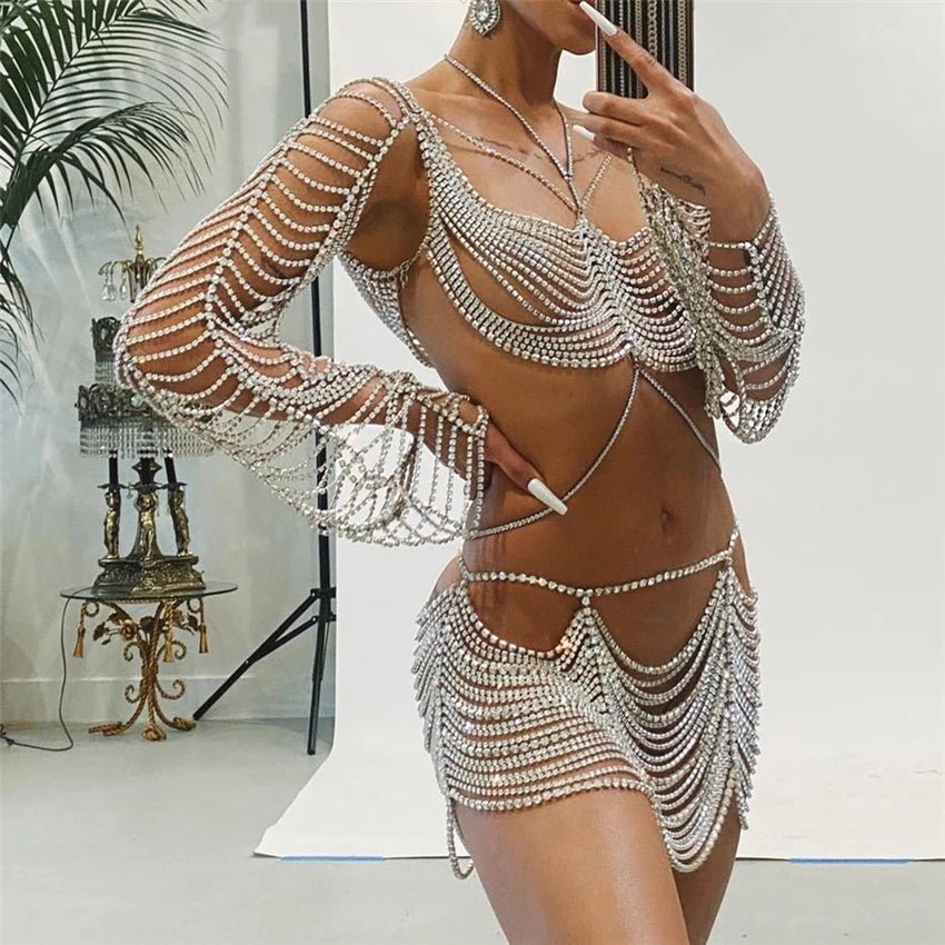 Full body chain on sale dress