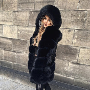 Faux Fur Vests With A Fluffy Hood | Fashionsarah.com