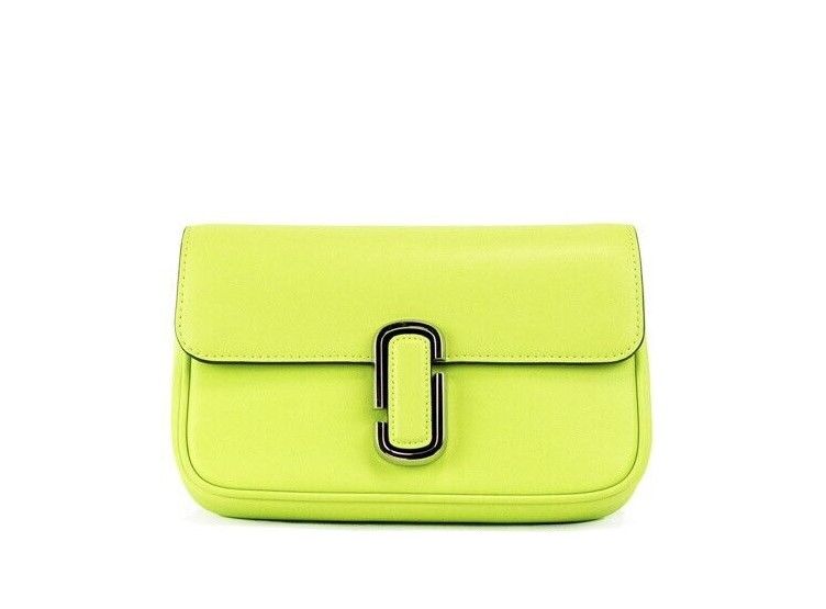 Marc Jacobs The J Marc Green Glow Smooth Leather Shoulder Crossbody Handbag | Fashionsarah.com