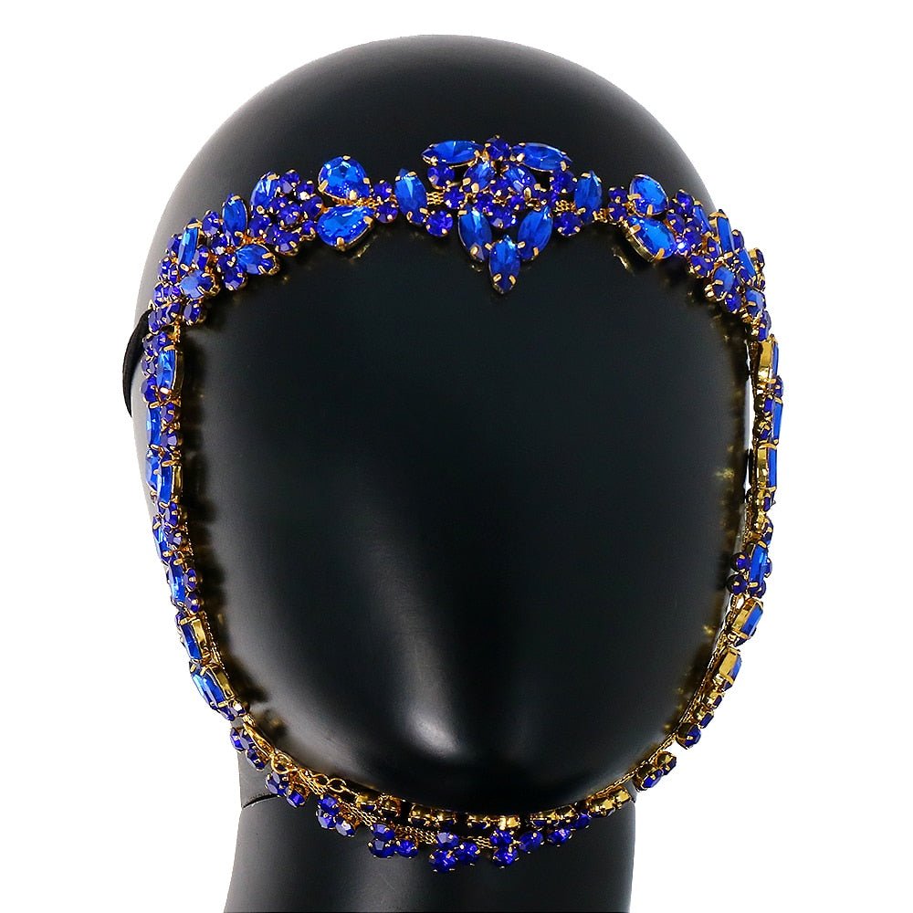 Fashionsarah.com Blue Jewelry Christmas Mask Face