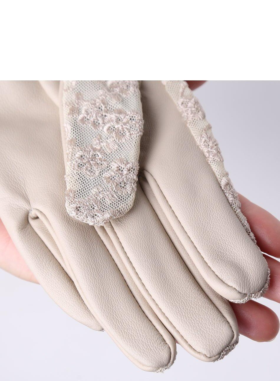 Leather Lace bow Gloves | Fashionsarah.com