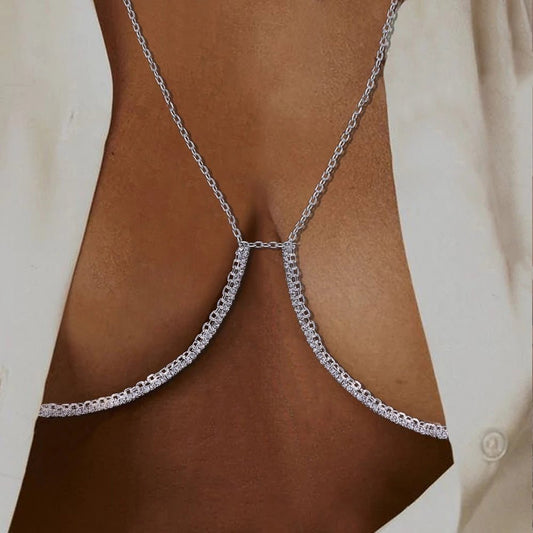 Rhinestone Body Chain Necklace | Fashionsarah.com