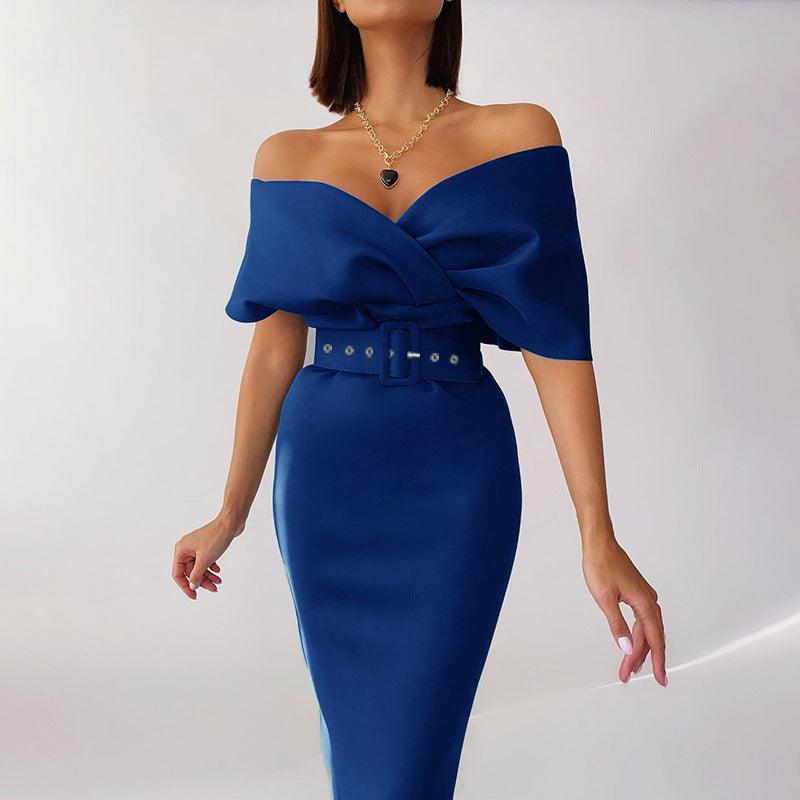 Fashionsarah.com Off Shoulder Elegant Vintage Dress