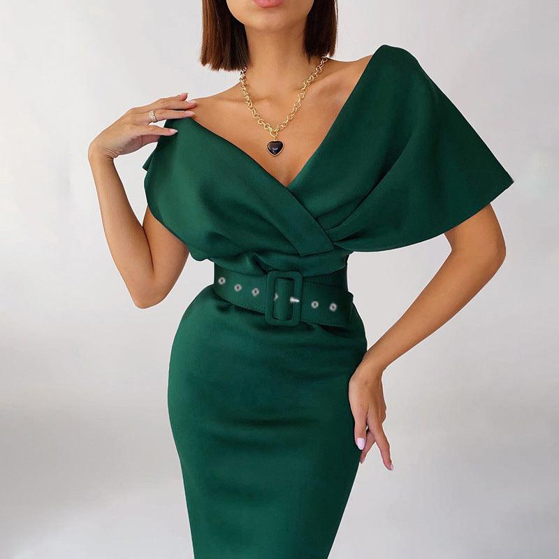 Fashionsarah.com Off Shoulder Elegant Vintage Dress