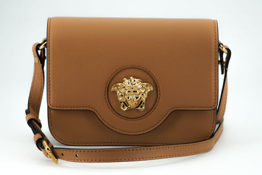 Versace Brown Calf Leather Shoulder Bag | Fashionsarah.com