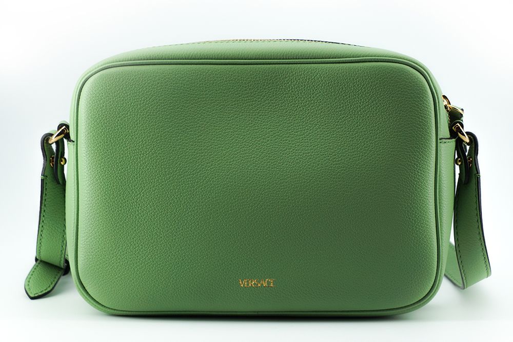 Fashionsarah.com Fashionsarah.com Versace Mint Green Calf Leather Camera Shoulder Bag