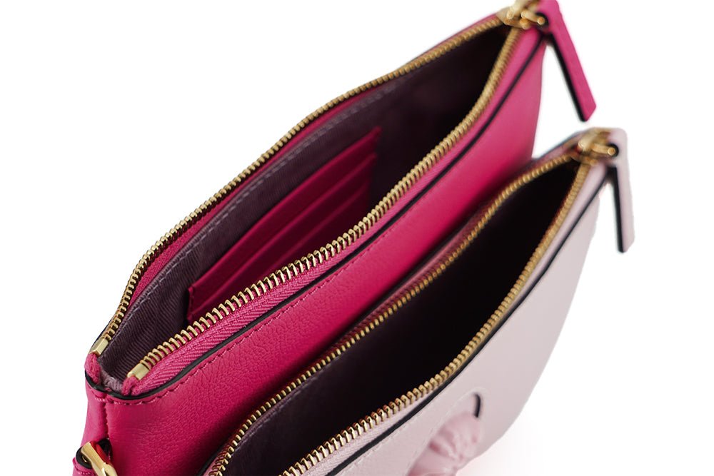 Versace Pink Calf Leather Pouch Bag | Fashionsarah.com