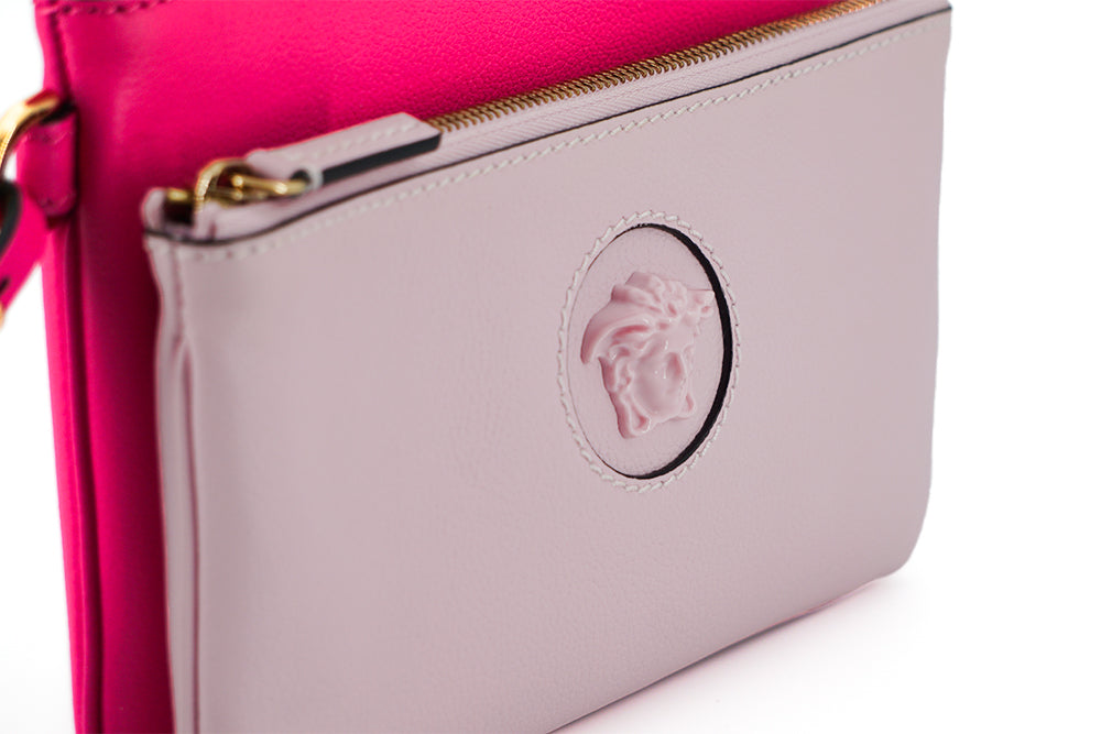 Versace Pink Calf Leather Pouch Bag | Fashionsarah.com