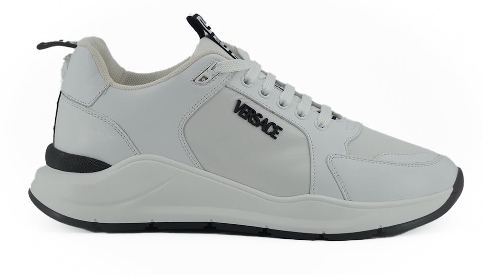 Versace White Calf Leather Sneakers | Fashionsarah.com