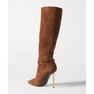 Autumn Boots with Golden lock - Fashionsarah.com