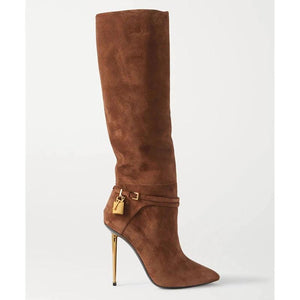 Autumn Boots with Golden lock - Fashionsarah.com