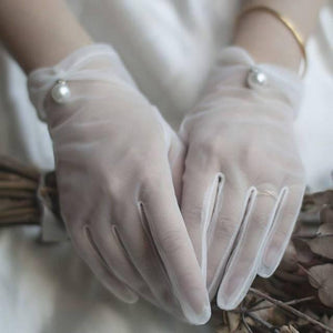 Elegant Pearl Gloves - Fashionsarah.com