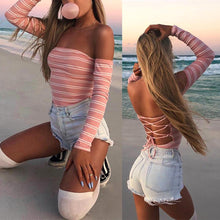 Load image into Gallery viewer, Pink Backless Bodysuit - Fashionsarah.com