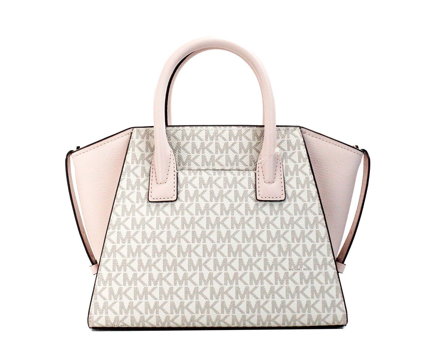 Michael Kors Avril Small Powder Blush PVC Leather Top Zip Satchel Crossbody Bag | Fashionsarah.com