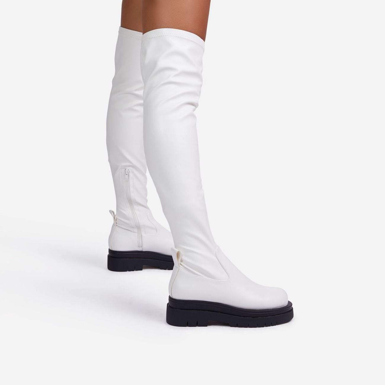 Fashionsarah.com White Biker Boots
