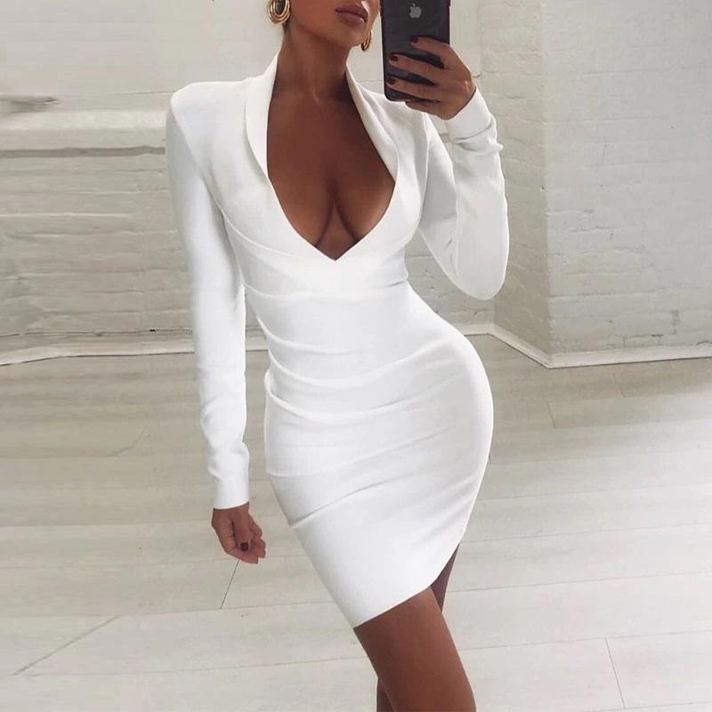 White Elegant Dress | Fashionsarah.com