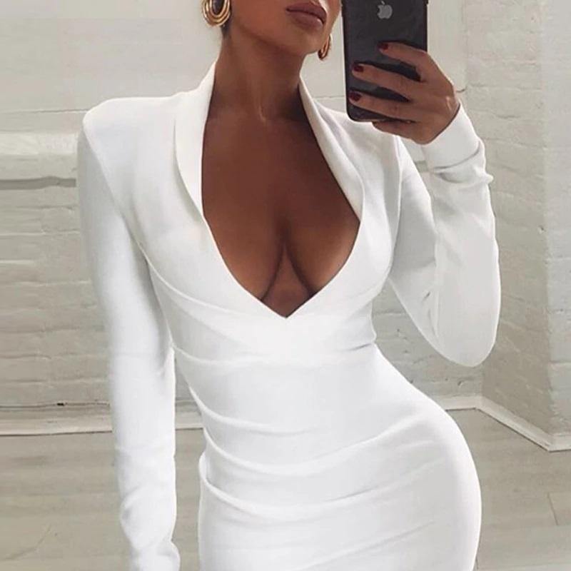 White Elegant Dress | Fashionsarah.com