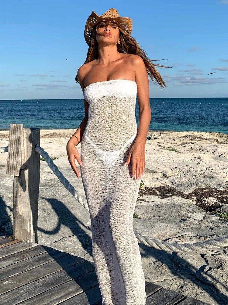 Fashionsarah.com Strapless Beach Dress
