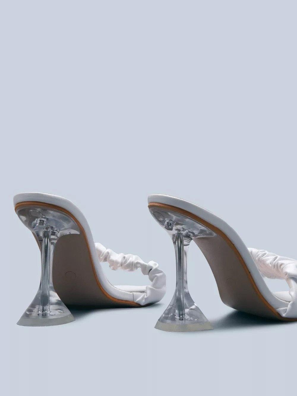 Pleated Square Heels | Fashionsarah.com