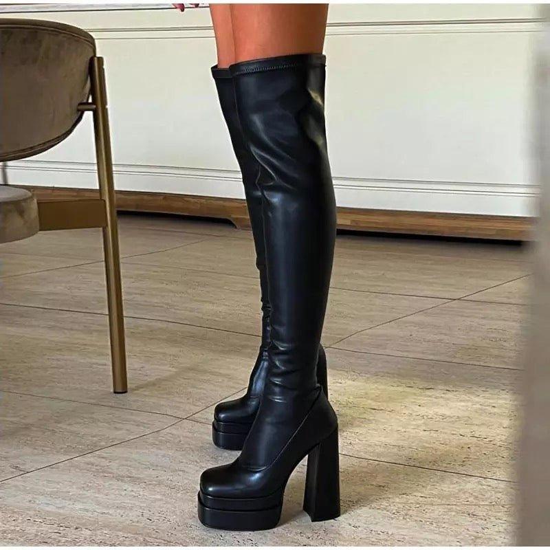 New Platform Over the Knee Boots | Fashionsarah.com