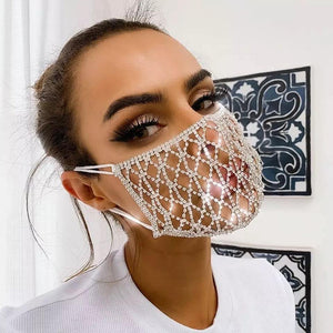 Rhinestone Face Mask - Fashionsarah.com