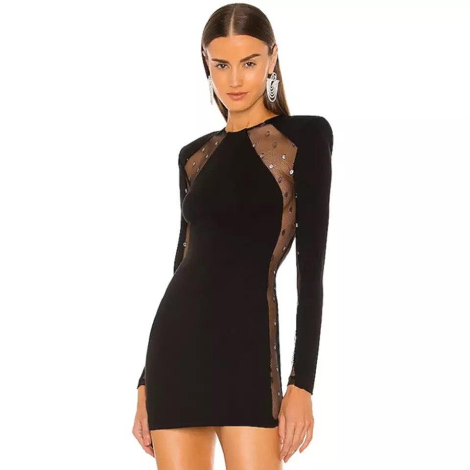 Fashionsarah.com Newest Mesh Glamorous Mini Dress