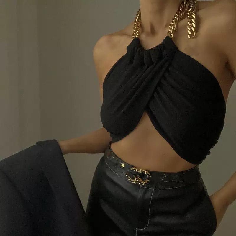 Chain Halter Tops | Fashionsarah.com