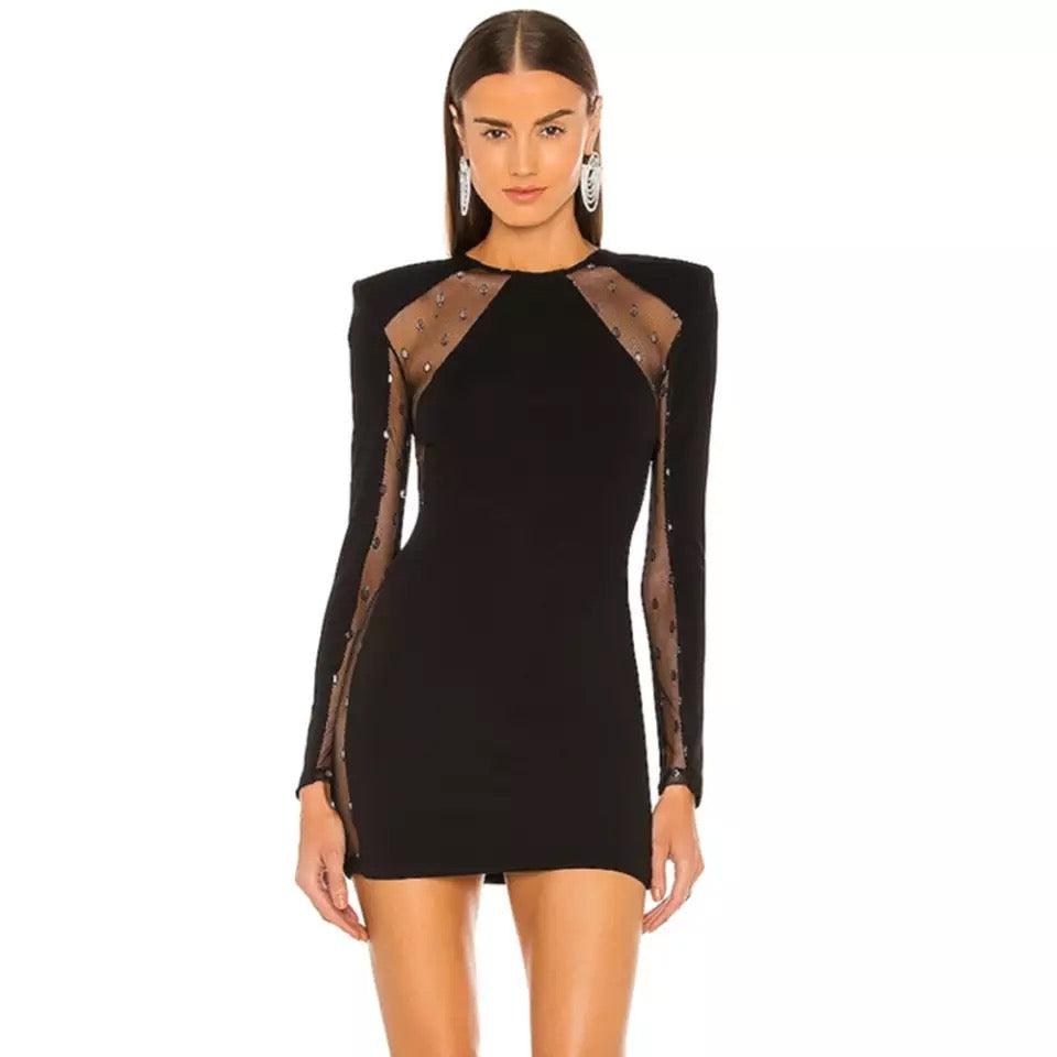 Fashionsarah.com Newest Mesh Glamorous Mini Dress