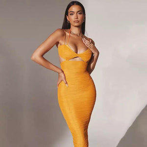Strap Corset Long Dress - Fashionsarah.com
