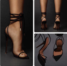Load image into Gallery viewer, Cross-tied Strap Heels - Fashionsarah.com