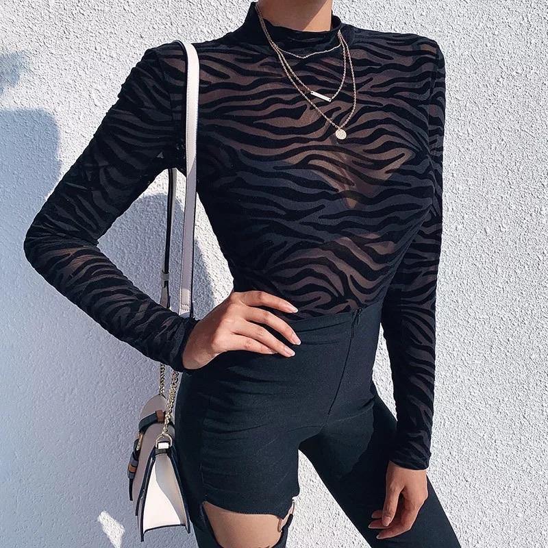 Fashionsarah.com Black Zebra bodysuit