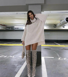 Leopard Over-the-knee Long Boots - Fashionsarah.com