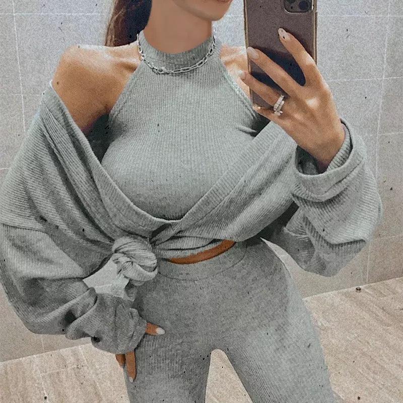 Women Sweatshirt With Crop Top | Fashionsarah.com